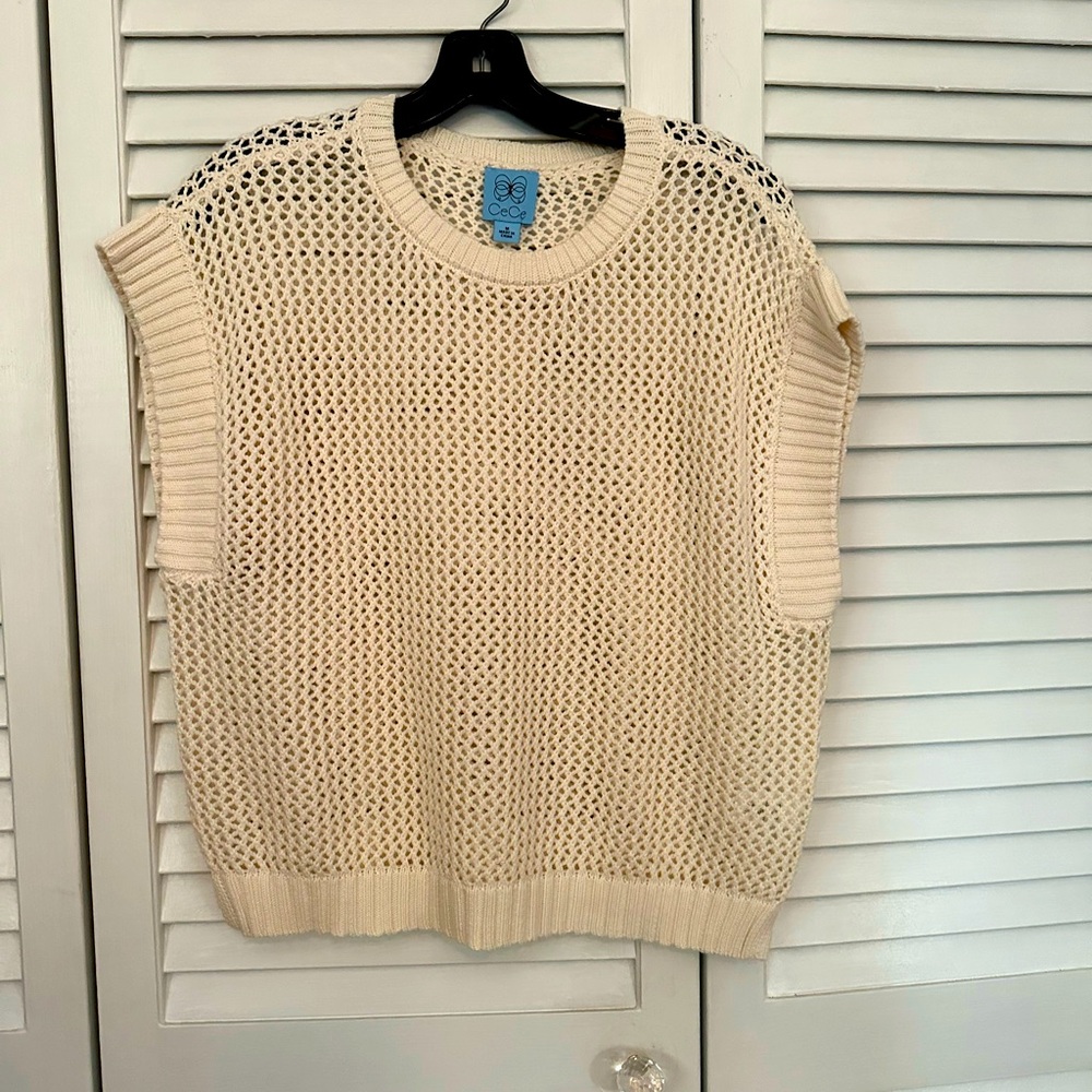 CeCe Cream Knit Top
